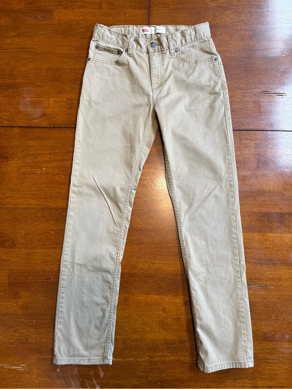 Levi's Kids Light Beige Straight-Leg Jeans
